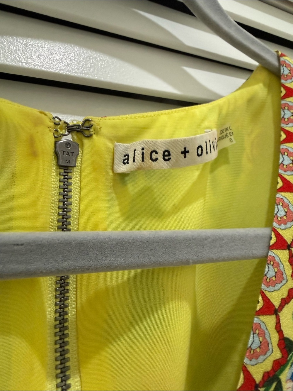 Alice + Olivia Yellow Floral Mini Dress - Picture 9 of 9